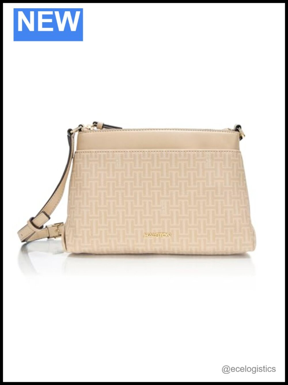 Rosie Top Zip Crossbody Bag with Adjustable Strap, PVC Satchel